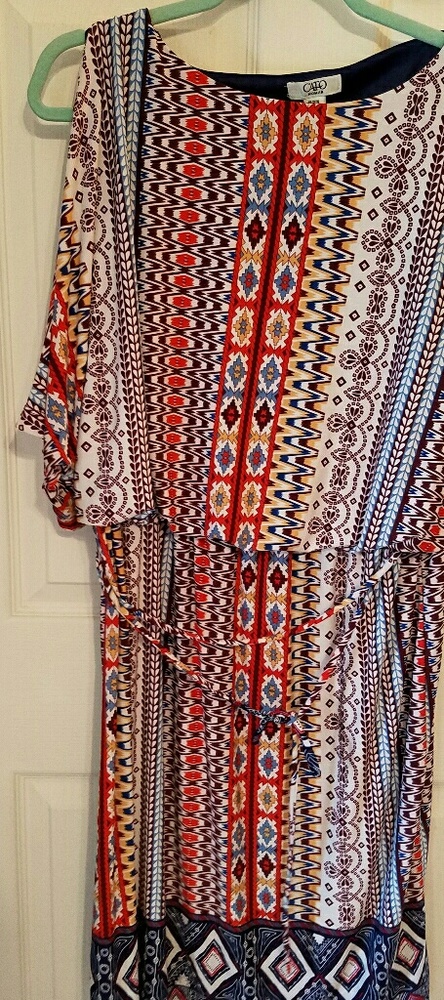 Geometric patterned dress